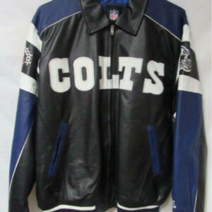 Indianapolis Colts Black Leather Jacket
