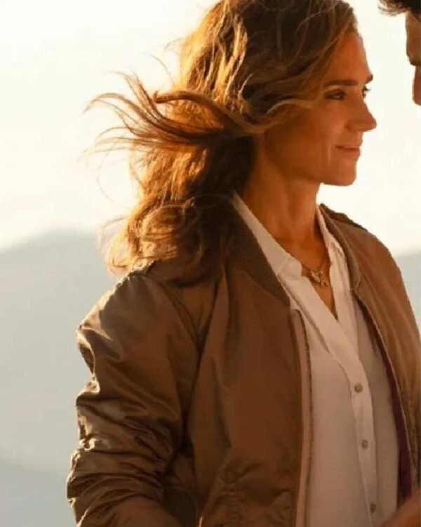 Jennifer Connelly Top Gun Maverick Penny Benjamin Brown Bomber Jacket