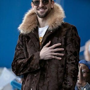 Ted Lasso S03 Maximilian Osinski Brown Fur Coat