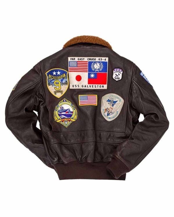 Top Gun Tom Cruise G1 Flight Brown Bomber Leather Jacket