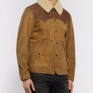 Yellowstone S03 Kevin Costner Brown Shearling Jacket