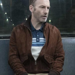 Bob Odenkirk Nobody 2021 Hutch Mansell Brown Leather Jacket
