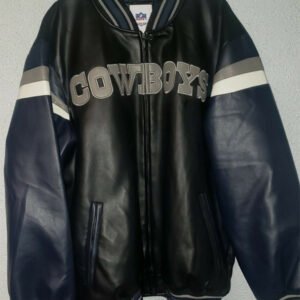 Dallas Cowboys NFL Black Leather Jacket