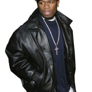 Famous Singer 50 Cent Black Leather Jacket