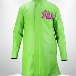 Goku Sab Broly Vegeta Green Leather Jacket
