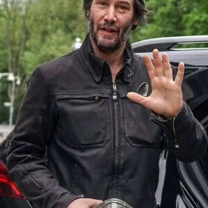 John Wick Chapter 4 Keanu Reeves Black Leather Jacket