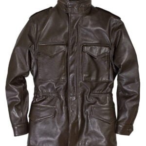 M Collection M-65 Field Leather Jacket