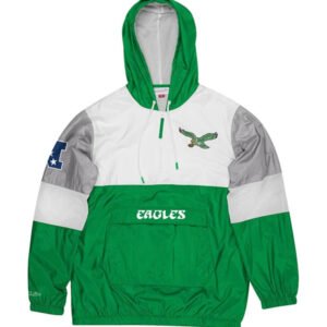 Men's Philadelphia Eagles Kelly Green Surprised Win Pullover Jackets