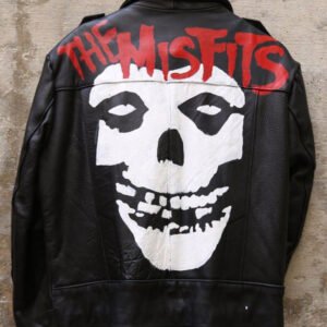 Misfits Punk Black Biker Leather Jacket