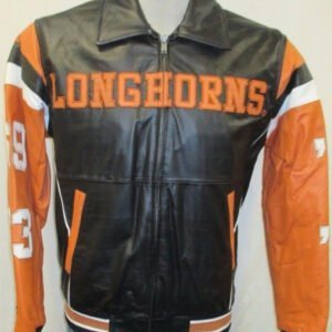 NCAA Texas Longhorns Leather Jacket1