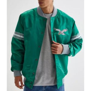 NFL Philadelphia Eagles Kelly Green Striped Jacket