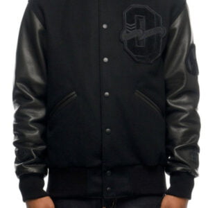 OVO X Roots October's Very Own Varsity Black Jacket