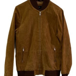 Obey Brown Suede Bomber Jacket
