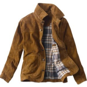 Orvis Rough Out Vintage Style Brown Suede Leather Jacket