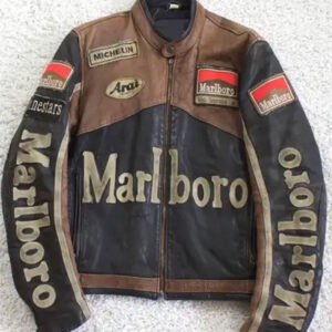 Vintage Marlboro Motorcycle Leather Jacket