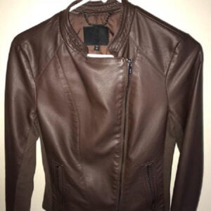 Women’s Express Brown Moto Leather Jacket