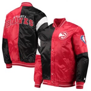 Atlanta Hawks 75th Anniversary Black And Red Jacket