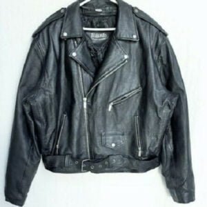 Black Vilanto Biker Leather Jacket