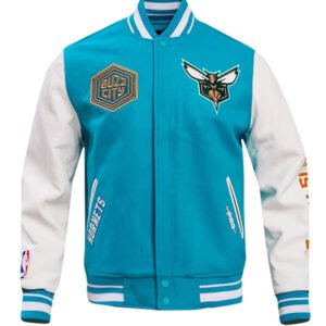 Charlotte Hornets 2024 City Edition Teal Wool Varsity Jacket