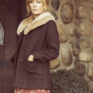 Kelly Reilly Yellowstone Beth Dutton Shearling Fur Coat