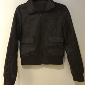 Mens Volcom Black Leather Jacket