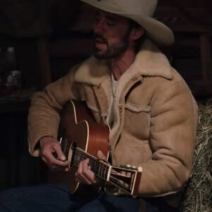 Ryan Bingham Yellowstone S04 Walker Leather Shearling Jacket