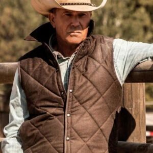 Yellowstone John Dutton Brown Quilted Vest