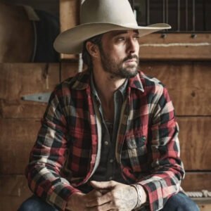 Yellowstone S03 Walker Shearling Plaid Jacket