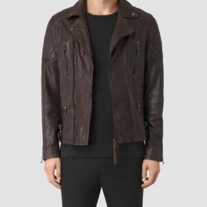 All Saints Brown Leather Jacket