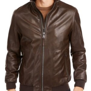 Calvin Klein Bomber Leather Jacket