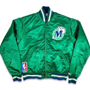 Dallas Mavericks 80s NBA Green Bomber Jacket