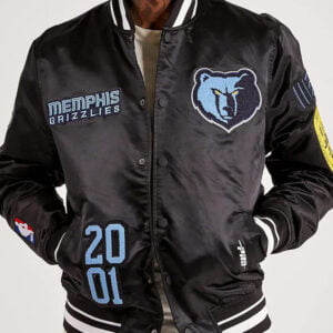 Memphis Grizzlies 2001 NBA Black Varsity Satin Jacket