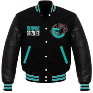 Memphis Grizzlies NBA Black Wool Varsity Jacket