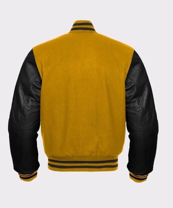 Mens Wool and Leather Baseball Jacket