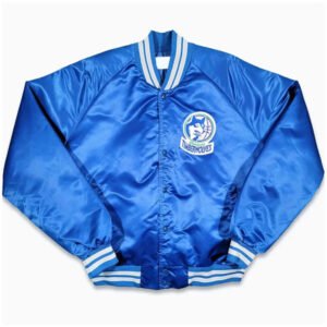 NBA 80s Minnesota Timberwolves Blue Bomber Jacket