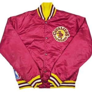 NBA Cleveland Cavaliers 80s Burgundy Satin Jacket