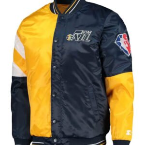 NBA Utah Jazz 75th Anniversary Leader Color Block Satin Jacket