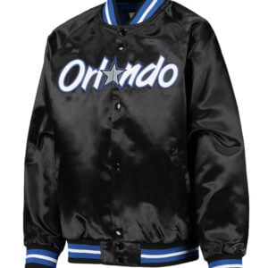 Orlando Magic Youth Hardwood Classics Black Satin Jacket