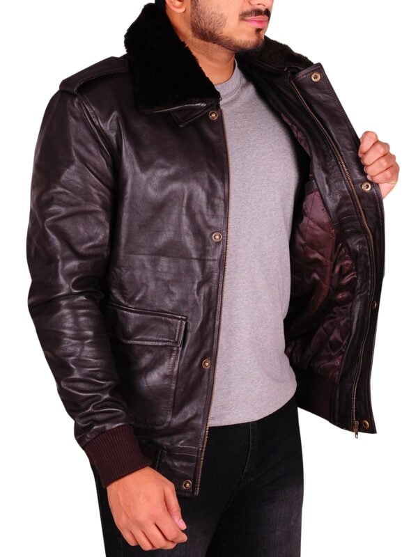 R J Macready Brown Leather Jacket