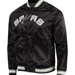 San Antonio Spurs Lightweight Black Satin Jacket