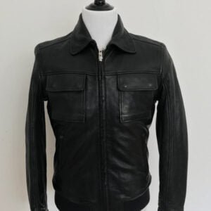 J. Lindeberg Black Leather Jacket