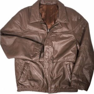 Oleg Cassini Mens Brown Motorcycle Leather Jacket